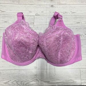 Elomi Plus Size Pink Lace Full Coverage Underwire Bra 38H